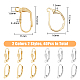40Pcs 4 Style Brass Leverback Earring Findings(KK-DC0002-15)-2