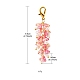 труба цветок стеклянный кулон украшения(HJEW-YW0001-02C)-3
