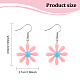 8 Pairs 8 Colors Daisy Flower Resin Dangle Earrings(EJEW-AN0001-35)-2