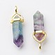 Natural Fluorite Pointed Pendants(X-G-G902-A07)-1