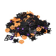Plastic Table Scatter Confetti, for Halloween Party Decorations, Witch, Star, Pumpkin, Web, Spider, Cat, Black, 6~18.6x6~24.5x0.28~0.33mm(DIY-I042-A10)