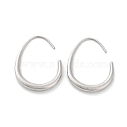 304 Stainless Steel Dangle Earrings, Teardrop, Stainless Steel Color, 29.5x3mm(EJEW-H115-38P)