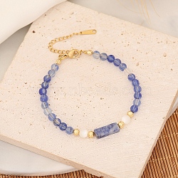 Natural Kyanite Rectangle Beaded Bracelet for Woman, 7-1/8 inch(18cm)(PW-WG21593-03)