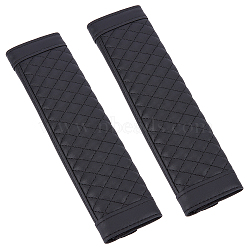 PU Leather Seat Safety Belt Pad, Breathable Car Shoulder Strap Cover Protection, Black, 224x60.5x16mm, 2pcs/set(AJEW-WH0258-318B)