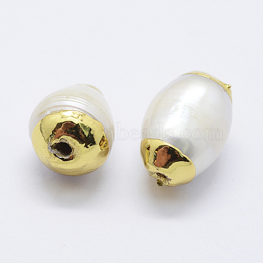 Natur kultivierten Süßwasser Perlen(PEAR-F006-73G)-2