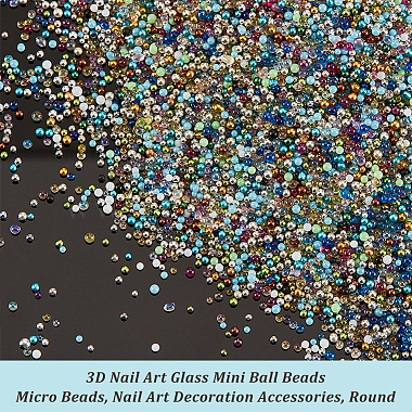 olycraft 3d стеклянные мини-шарики для дизайна ногтей(MRMJ-OC0003-16)-4