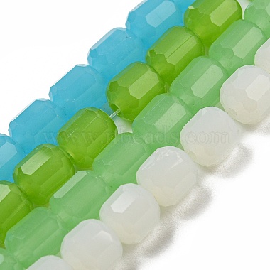 Mixed Color Barrel Glass Beads