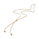 Round Beads Lariat Necklace for Girl Women(NJEW-JN03709)-1