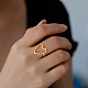 coeur évidé 304 anneau de manchette ouvert en acier inoxydable pour femme(RJEW-E073-07G)-4