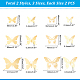 Unicraftale 12Pcs 6 Style Stainless Steel Butterfly Wall  Decoration Pendants(STAS-UN0036-52G)-6