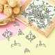 20Pcs 4 Style Tibetan Style Alloy Chandelier Component Links(TIBE-YW0001-40)-5