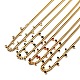 Rhinestone Charms Necklace with Curb Chains(NJEW-P229-19G)-1
