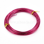 Round Aluminum Wire, Bendable Metal Craft Wire, for Beading Jewelry Craft Making, Medium Violet Red, 17 Gauge, 1.2mm, 10m/roll(32.8 Feet/roll)(AW-D009-1.2mm-10m-03)