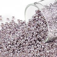 TOHO Round Seed Beads, Japanese Seed Beads, (PF554) PermaFinish Lavender Metallic, 11/0, 2.2mm, Hole: 0.8mm, about 5555pcs/50g(SEED-XTR11-PF0554)