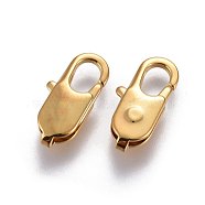 304 Stainless Steel Lobster Claw Clasps, Golden, 18x8.5x3.7mm, Hole: 1.6mm(STAS-L221-26B)
