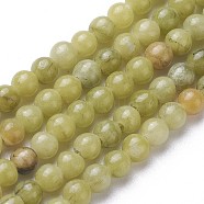 Natural Chinese Jade/Southern Jade Beads Strands, Round, 4mm, Hole: 1mm, about 90pcs/strand, 15.4 inch(G-G735-38-4mm)