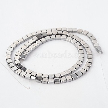 Electroplate Non-magnetic Synthetic Hematite Square Bead Strands(G-L368-02D)-3