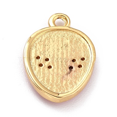 Pendentifs en zircon cubique transparent en laiton plaqué or(ZIRC-L097-031A-G)-3