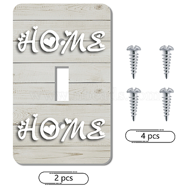 CREATCABIN 2Pcs Acrylic Light Switch Plate Outlet Covers(DIY-CN0001-93E)-2