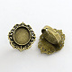 Vintage Adjustable Iron Finger Ring Components Alloy Cabochon Bezel Settings(PALLOY-Q300-09AB-NR)-1