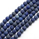 Chapelets de perle ronde en lapis-lazuli mat naturel(G-M064-6mm-08)-1