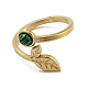 304 Stainless Steel with Synthetic Malachite Ring(RJEW-Z031-01G-03)-2
