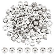 100Pcs 201 Stainless Steel Beads, Column, Stainless Steel Color, 6x4mm, Hole: 3.5mm(STAS-UN0048-82)