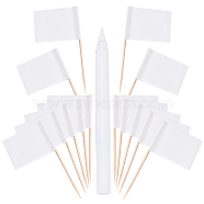 Toothpick Flag Paper Card, Superfine Art Marker Pen, for DIY Cake, Cheese Decoration Making, Mixed Color, Marker Pen: 104mm, 1pc(DIY-GF0004-93)