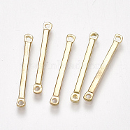 Alloy Links connectors, Bar Links, Strip, Light Gold, 26x3x1.5mm, Hole: 1.2mm(X-PALLOY-S177-33)