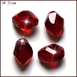 Imitation Austrian Crystal Beads, Grade AAA, Faceted, Bicone, Dark Red, 10x13mm, Hole: 0.9~1mm(SWAR-F077-13x10mm-05)