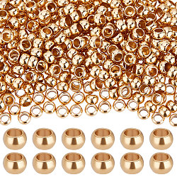 500Pcs 304 Stainless Steel Spacer Beads, Rondelle, Golden, 3x2mm, Hole: 1.8mm(STAS-BBC0001-38)