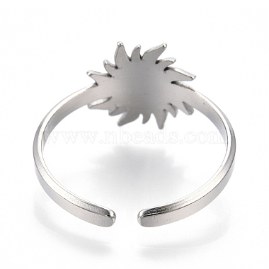304 Stainless Steel Sun Cuff Rings(RJEW-N038-116P)-4