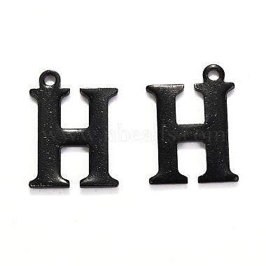 Electrophoresis Black Alphabet 304 Stainless Steel Charms