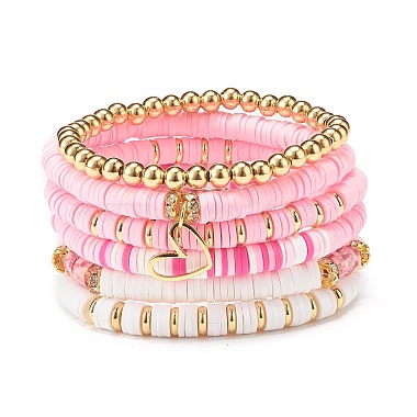 Pink Polymer Clay Bracelets