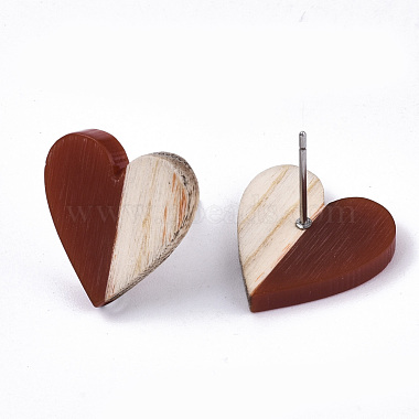Resin & Wood Stud Earrings(EJEW-N017-002A-C02)-3