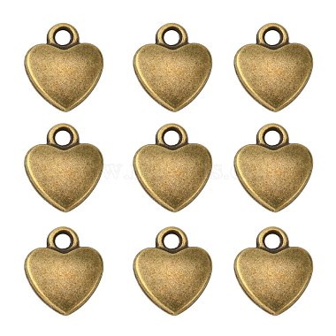 Antique Bronze Heart Alloy Charms