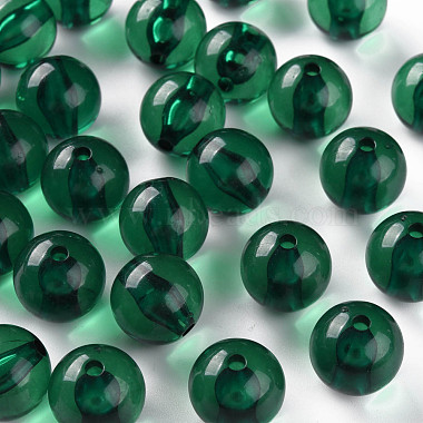 Green Round Acrylic Beads