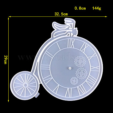 Penny farthing reloj decoración de pared moldes de silicona de calidad alimentaria(SIMO-PW0001-415A)-2