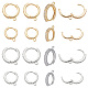 16Pcs 4 Style Brass Micro Pave Cubic Zirconia Huggie Hoop Earring Findings(FIND-FH0004-02)-1