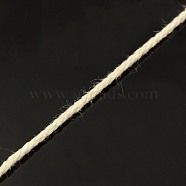 Round Cotton Twist Threads Cords, Macrame Cord, Light Yellow, 1mm, about 100yards/roll(300 feet/roll)(X-OCOR-L006-A-15)