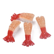 Artificial Plastic Sushi Sashimi Model, Imitation Food, for Display Decorations, Shrimp Sushi, Red, 59.5x20x19mm(DJEW-P012-16)