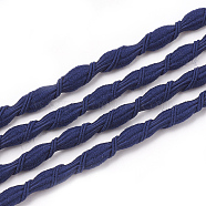Elastic Cord, with Nylon Outside and Rubber Inside, Midnight Blue, 5mm, about 100yard/bundle(300 feet/bundle)(EC-S003-12B)