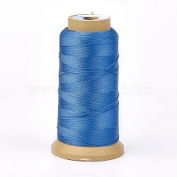 Polyester Thread, for Custom Woven Jewelry Making, Dodger Blue, 0.2mm, about 1000m/roll(NWIR-K023-0.2mm-11)