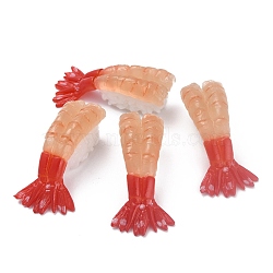 Artificial Plastic Sushi Sashimi Model, Imitation Food, for Display Decorations, Shrimp Sushi, Red, 59.5x20x19mm(DJEW-P012-16)