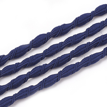 Elastic Cord, with Nylon Outside and Rubber Inside, Midnight Blue, 5mm, about 100yard/bundle(300 feet/bundle)
