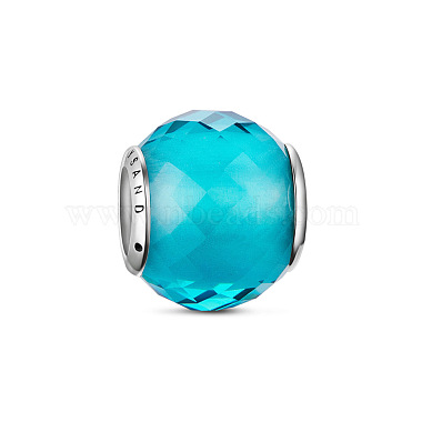 11mm MediumTurquoise Rondelle Glass Beads