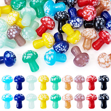 36St&uuml;ck 9 Farben handgefertigte Lampwork-Perlen(LAMP-TA0001-55)-1