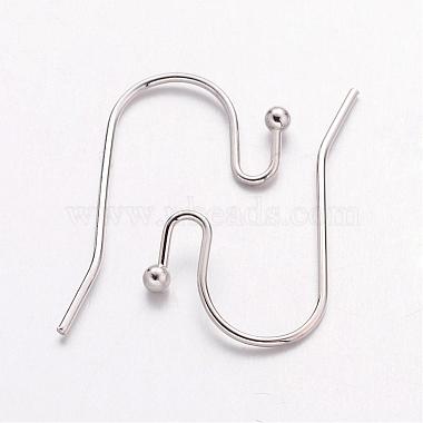 Platinum Color Brass Hook Ear Wire(X-J0JQN062)-2