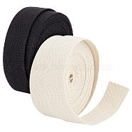 Elite 2Pcs 2 Colors 10 Yards Flat Cotton Ribbon, for Garment Accessories, Mixed Color, 1.5inch（38mm）, about 10 yards/pc, 1pc/color(OCOR-PH0002-56)