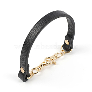 Leather Bag Strap, with Swivel Clasps, for Bag Replacement Accessories, Black, 30.5x1.1x0.4cm(PURS-PW0001-269A)